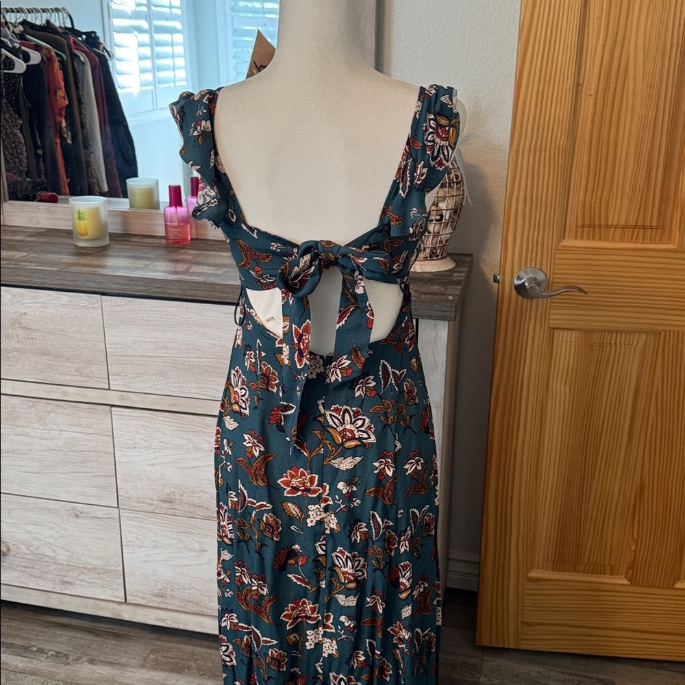 Dress Forum Teal Floral Maxi Dress - Picture 3 of 4